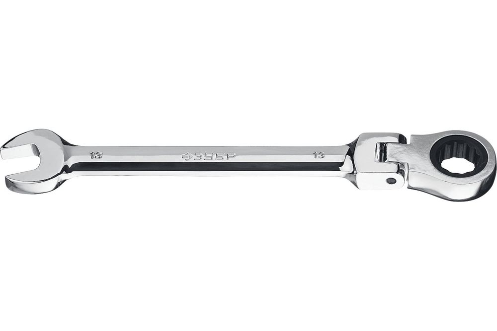 Ключи Зубр 27101-13 комбинированные гаечные трещоточные шарнирные 13 мм, ключи зубр 27101 10 комбинированные гаечные трещоточные шарнирные 10 мм