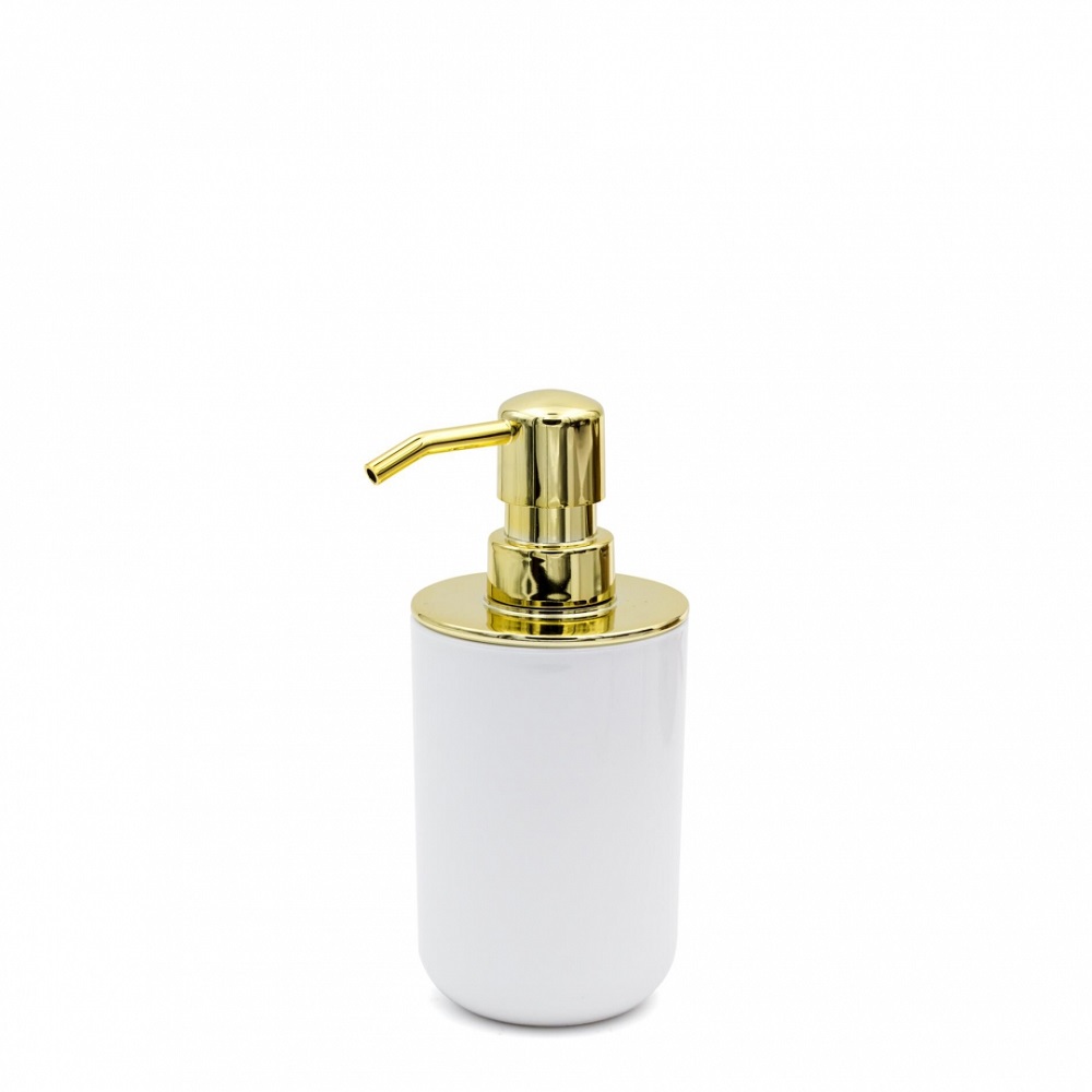 Дозатор для жидкого мыла Alba 2015541 белый/золото Alba 2015541 белый/золото - фото 1