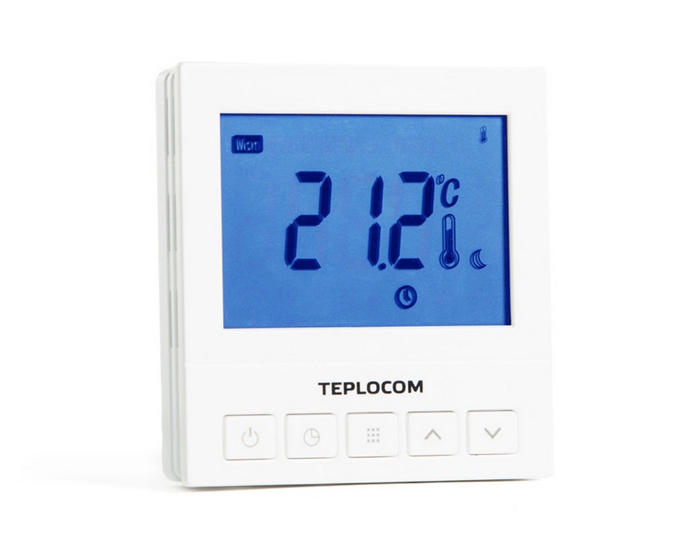 Термостат Бастион TEPLOCOM TS-Prog-220/3A, 913 комнатный встраиваемый программируемый, проводной