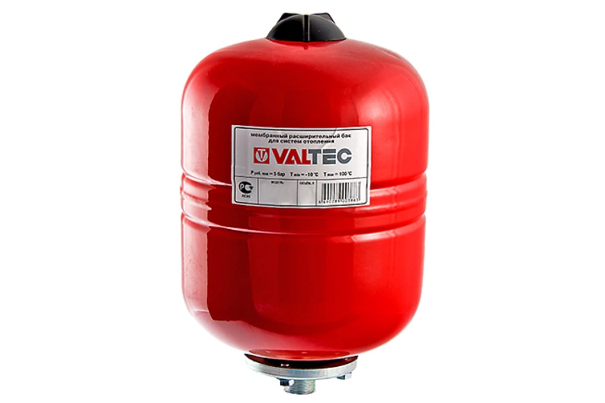 Бак расширительный VT.RV.R.060024 для систем отопления 24 л, красный