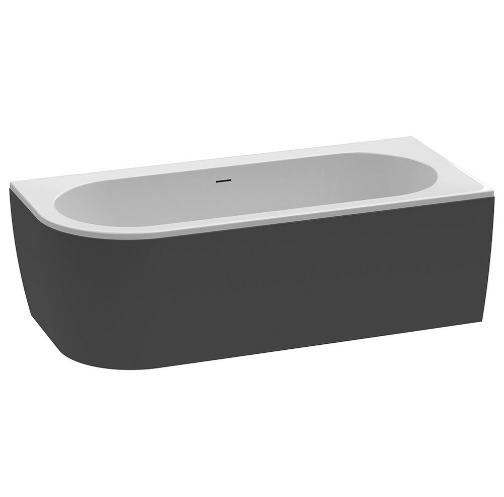 Акриловая ванна SLIM CORNER-180-80-60-R-NERO-SET 179х79, правая черная