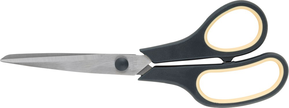 Ножницы 67377 бытовые нержавеющие прорезиненные ручки, толщина лезвия 1,8 мм, 225 мм