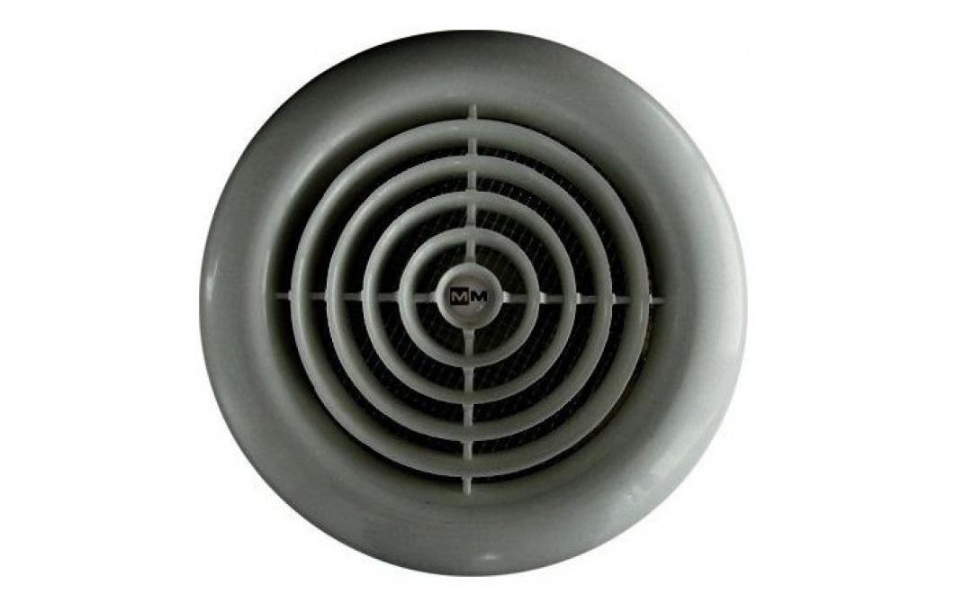Вентилятор MM 120 круглый 150 м3/ч, обратный клапан, серый, тонкий