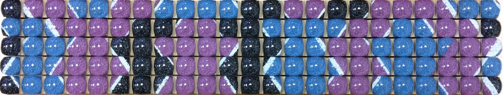 Бордюр Керамин Бисер 9, 24,66х0,9 см, сине-фиолетовый (шт)
