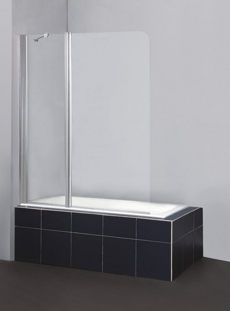 Шторка для ванны SELA-V-11-120/140-P-Cr-L 800x1401, левая, стекло текстурное