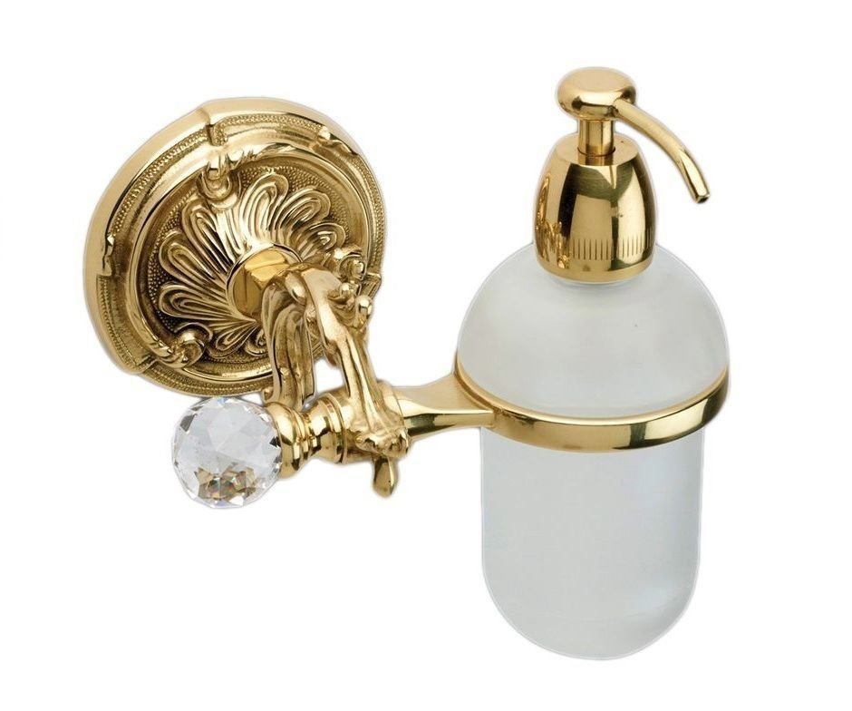 Дозатор для мыла подвесной Barocco Crystal AM-1788-Do-Ant-C античное золото - фото 1