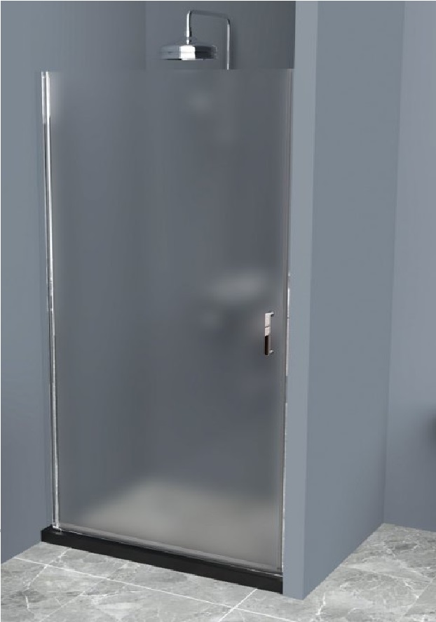 Душевая дверь Uno-B-1-100-P-Cr, 1000х1900, стекло текстурное, распашная, профиль хром - фото 1