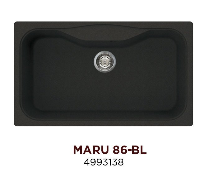 Мойка Maru 86-BL черный 4993138 - фото 1