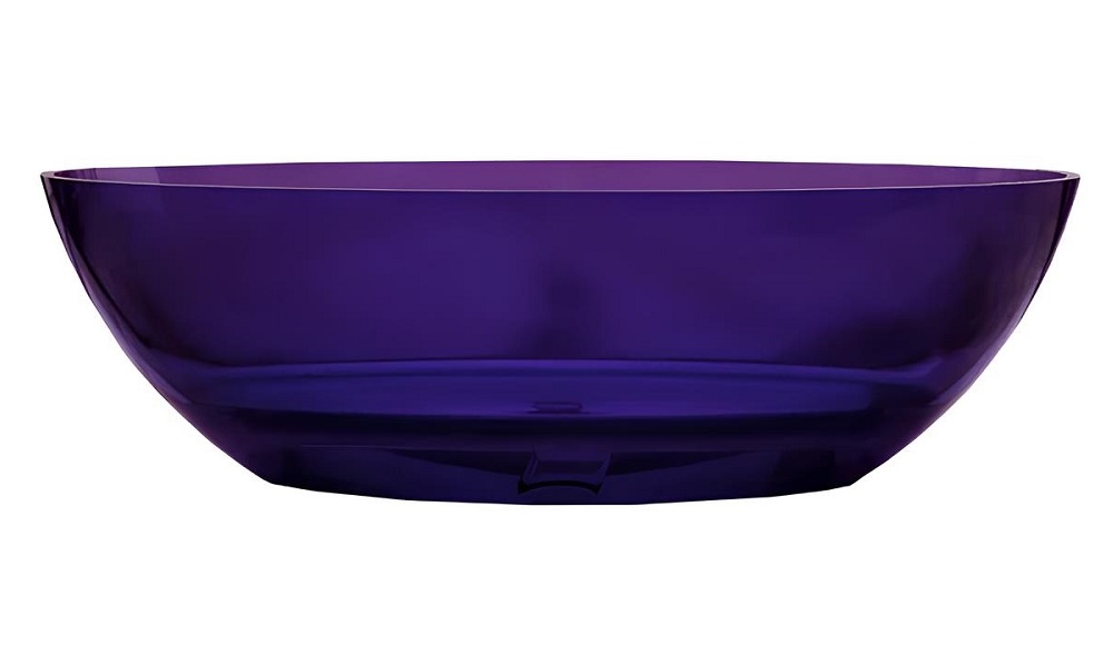 Ванна прозрачная AT9702Amethyst 1800х850х520 мм, из полиэфирной смолы, цвет фиолетовый