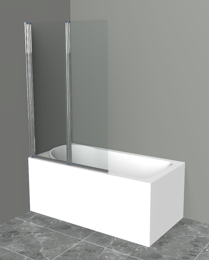 Шторка для ванны Uno-V-2-90/150-C-Cr, 900х1500 мм, стекло прозрачное, поворотная, профиль хром