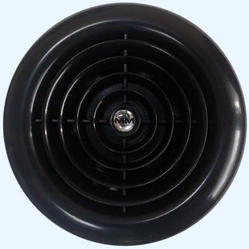Вентилятор MM 100 круглый 60 м3/ч, с обратным клапаном, черный, сверхтонкий
