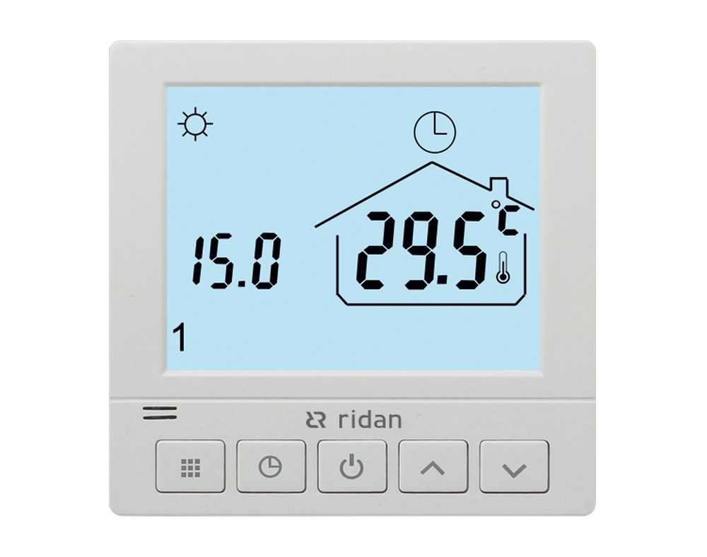 Комнатный термостат Ридан WT-R 088U0625R, 230 В, программируемый, электронный, встраиваемый - фото 1