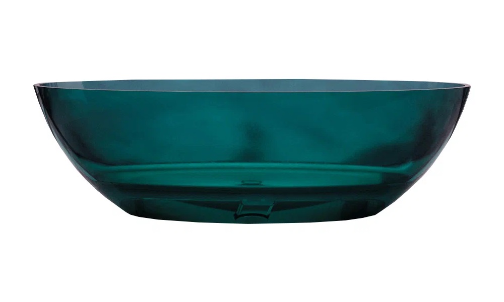 Ванна прозрачная AT9702Aquamarin 1800х850х520 мм, из полиэфирной смолы, цвет бирюзовый