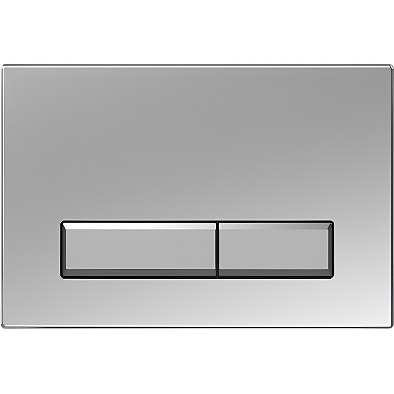 Кнопка смыва Акватек Slim KDI-0000023, прямоугольные клавиши, хром глянец, пластик