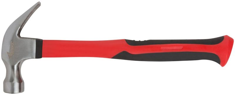 Молоток-гвоздодер Курс Оптима 44771, фиброглассовая усиленная ручка 27 мм молоток гвоздодер курс