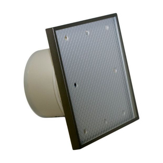Вентилятор MM-Р 08 UE квадрат, 100 м3/ч, 5,5 Вт, с обратным клапаном, под плитку
