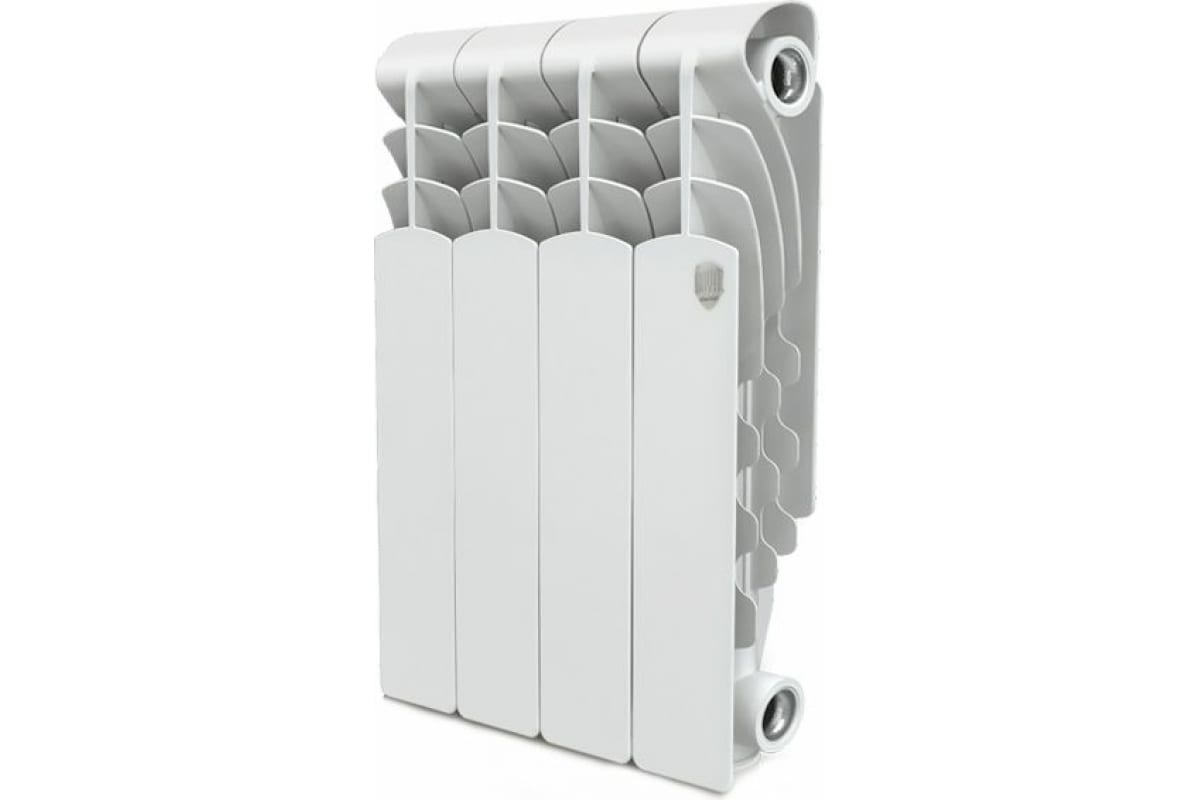 Алюминиевый радиатор Revolution 350/80 мм, 4 секции, боковое подключение, белый