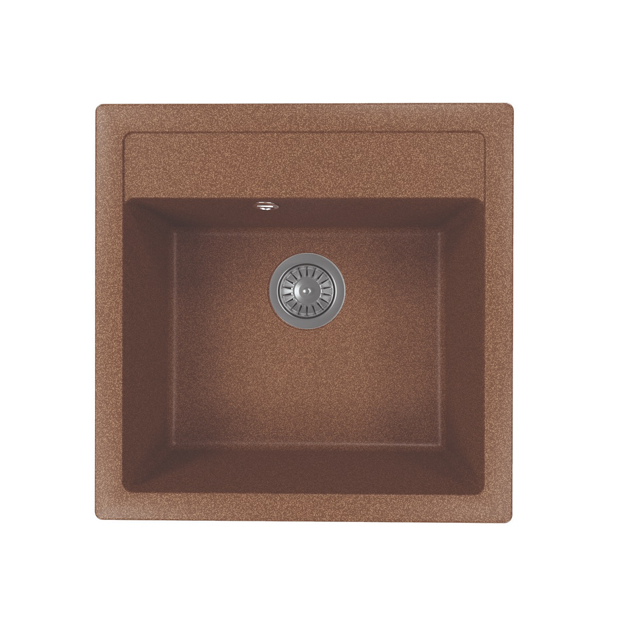 Мойка Липси 20.450.C0510.105 510x510 мм, кварцевый композит, квадратная, 1 чаша, цвет коричневый - фото 1