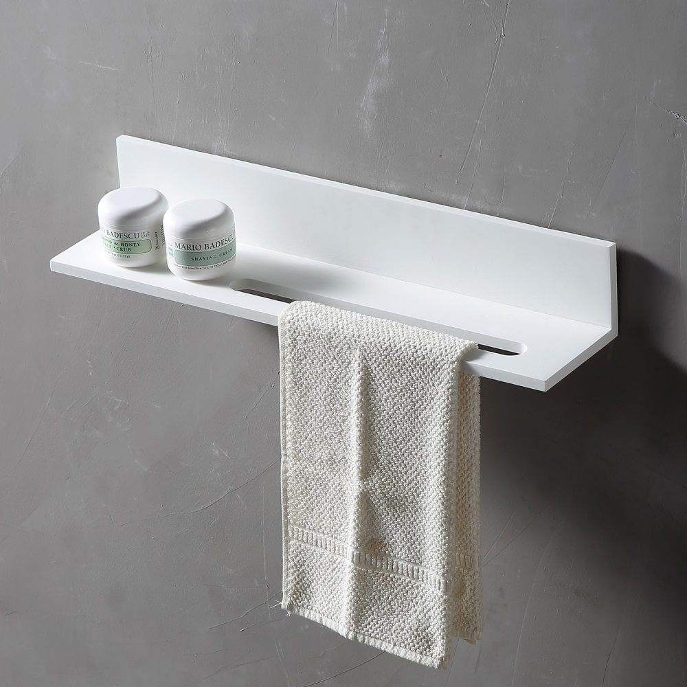 Полочка с полотенцедержателем для ванной комнаты Stein AS1655, цвет белый