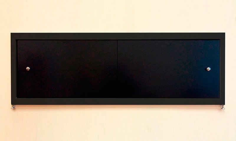 Экран под ванну 2 дв.черный матовый 1501-1700мм