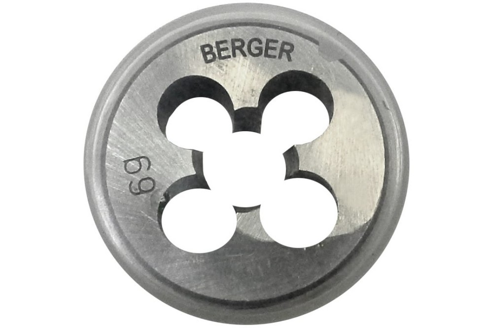 

Плашка метрическая BERGER, BG1007 М10х1,25 мм, внешний диаметр 30 мм