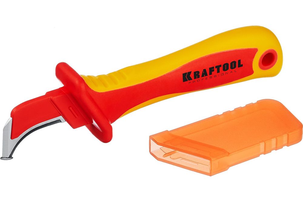 Диэлектрический нож электрика KRAFTOOL изогнутый диэлектрический нож электрика kraftool