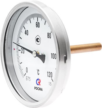 Термометр Росма БТ-31.211 D 63 мм, 0-160*C, L-64 мм, 1/2