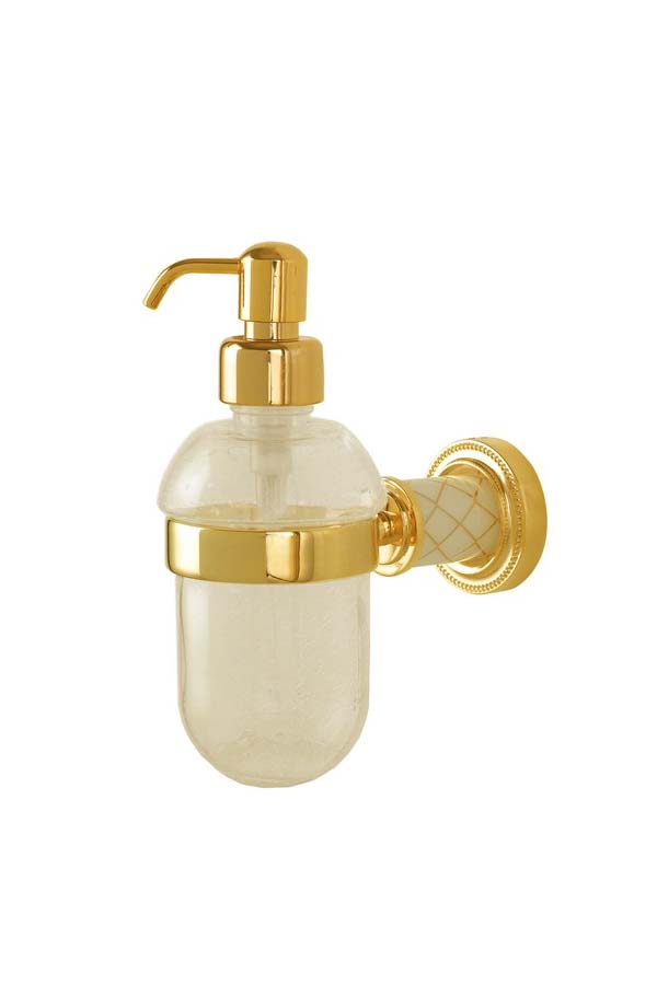 Дозатор жидкого мыла Murano 10912-W-G настенный, золото - фото 1