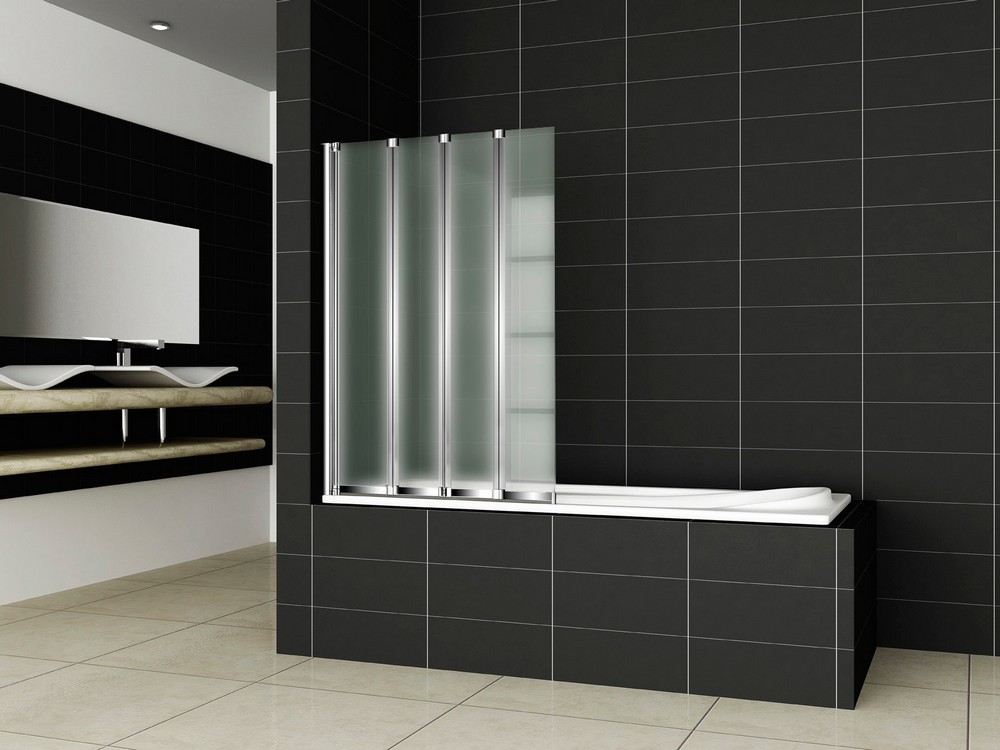 Шторка для ванны PRATICO-V-4-100/140-P-Cr-L 1000х1400, левая, стекло текстурное, профиль хром