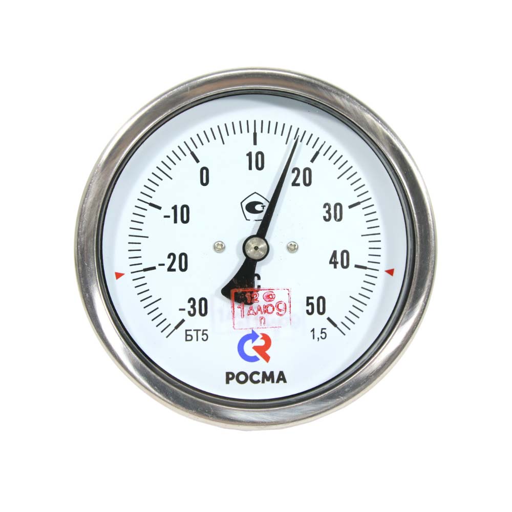 Термометр Росма БТ-51.220 D 100 мм, 30-50*C, L-64 мм, 1/2