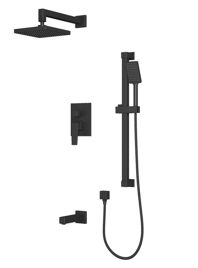 Душевая система Thira TR3635-60Black, встроенная, черный - фото 1