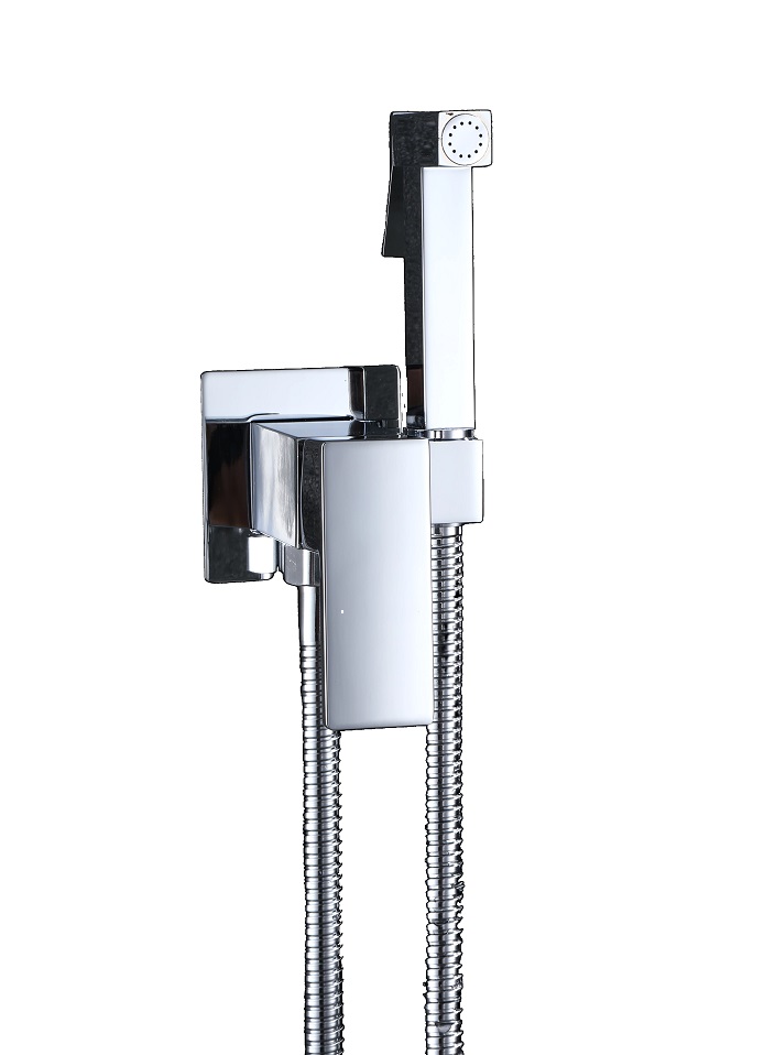 Гигиенический душ Thira TR3635-99, со смесителем, встраиваемый, хром