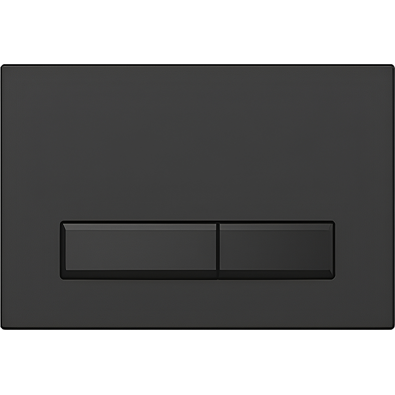 Клавиша Акватек Slim KDI-0000025 двойного слива, черный матовый (прямоугольная) Клавиша Акватек Slim KDI-0000025 двойного слива, черный матовый (прямоугольная) - фото 1