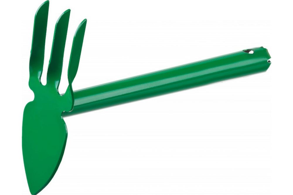Мотыга-рыхлитель Росток 421423 лепесток, 60 мм, 3 зубца, металлическая ручка мотыжка комбинированная длина 35 см 2 зубца деревянная ручка