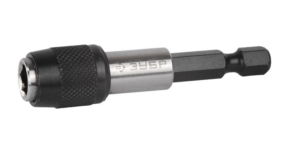 Адаптер Зубр ЭКСПЕРТ 26715-60 магнитный для бит, фиксатор, держатель для направления биты, 60мм