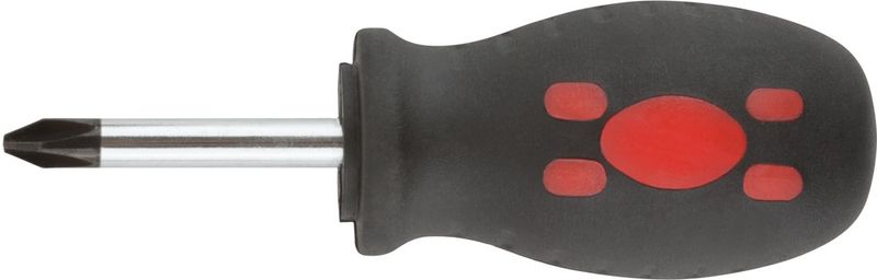 Отвертка Курс Стандарт 54432, CrV сталь, прорезиненная черно-красная ручка 6х38 мм PH2