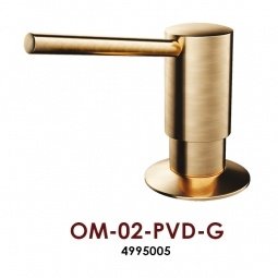 Дозатор OM-02-PVD-G 4995005 светлое золото - фото 1