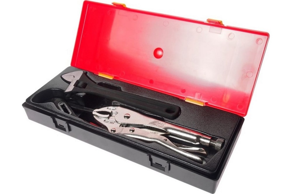 Набор JTC-K5031 инструментов 10" (ключ разводной, клещи переставные, клещи с фиксатором)
