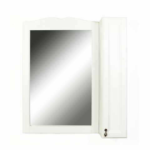 Зеркальный шкаф Классик F7-85ZS3 со светильником, белый - фото 1