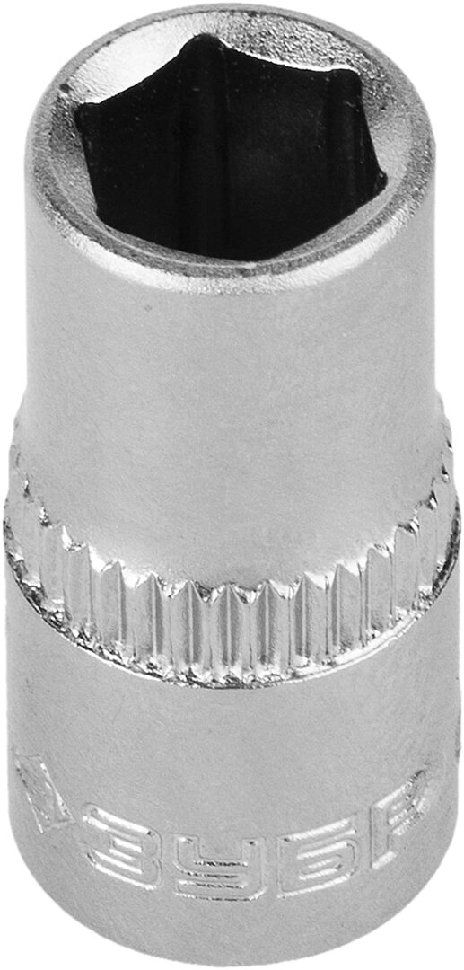 Головка торцовая Зубр Мастер 27715-07 Cr-V, FLANK, хроматированное покрытие, 7мм торцовая бита головка kraftool