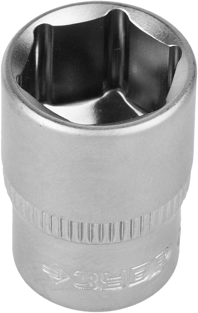 Головка торцовая Зубр Мастер 27715-10 Cr-V, FLANK, хроматированное покрытие, 10мм