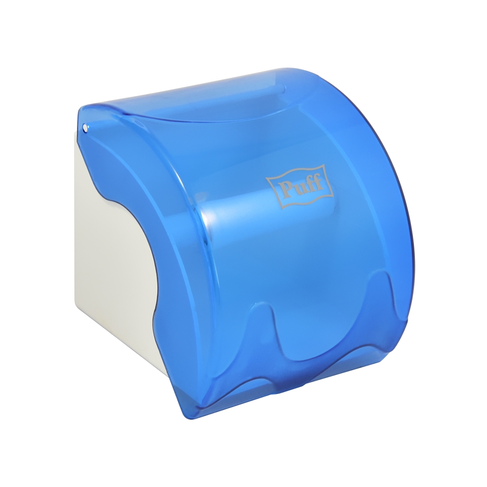 Диспенсер туалетной бумаги Puff-7105 1402.105 малый, синий, пластиковый, 14,5х15,5х14,4 см