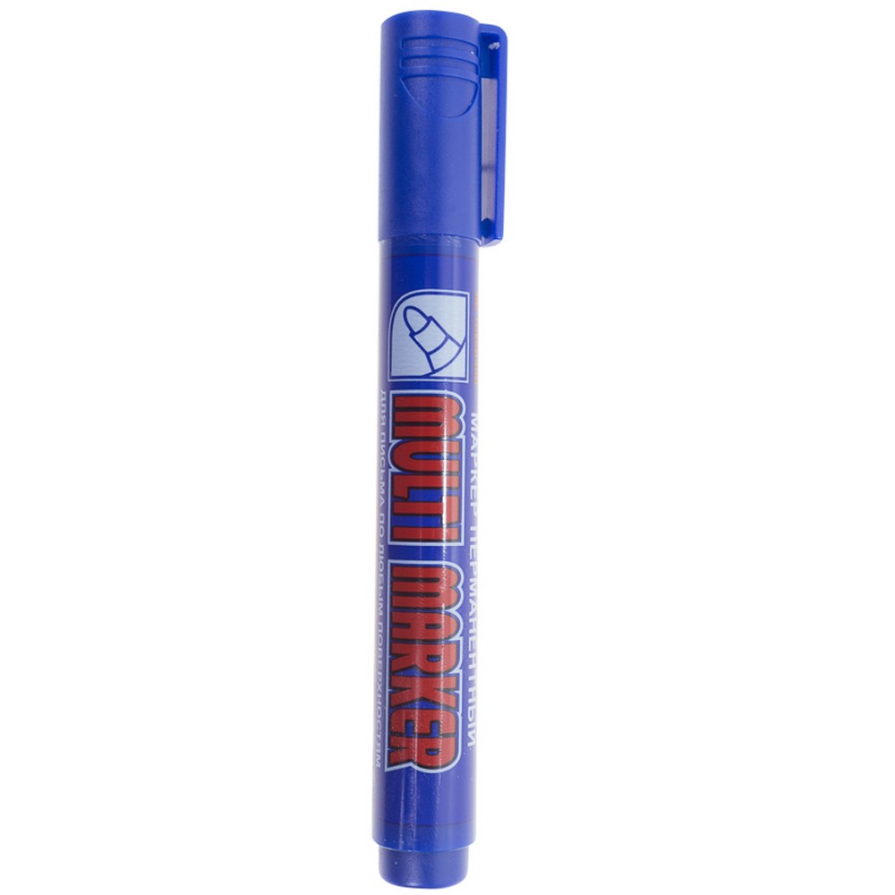 маркер перманентный пулевидный 3 мм синий crown multi marker cpm 800 Маркер перманентный Crown «Multi Marker» 08-8602 3 мм, синий, пулевидный
