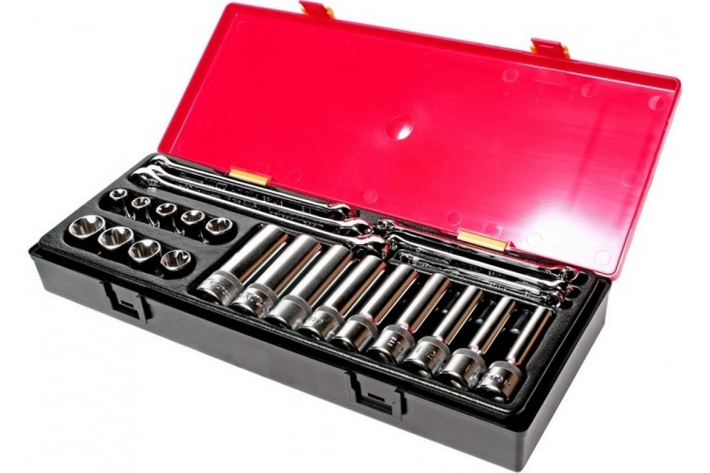 Набор JTC-K4241 инструментов TORX (ключи Е6-Е24, головки Е10-Е24) в кейсе 24 предмета