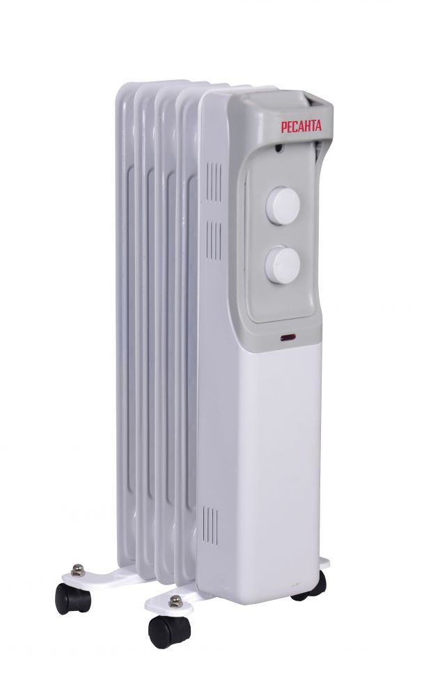 Радиатор масляный Ресанта ОМ- 5Н (1 кВт) радиатор масляный ресанта ом 9нв 2 4квт