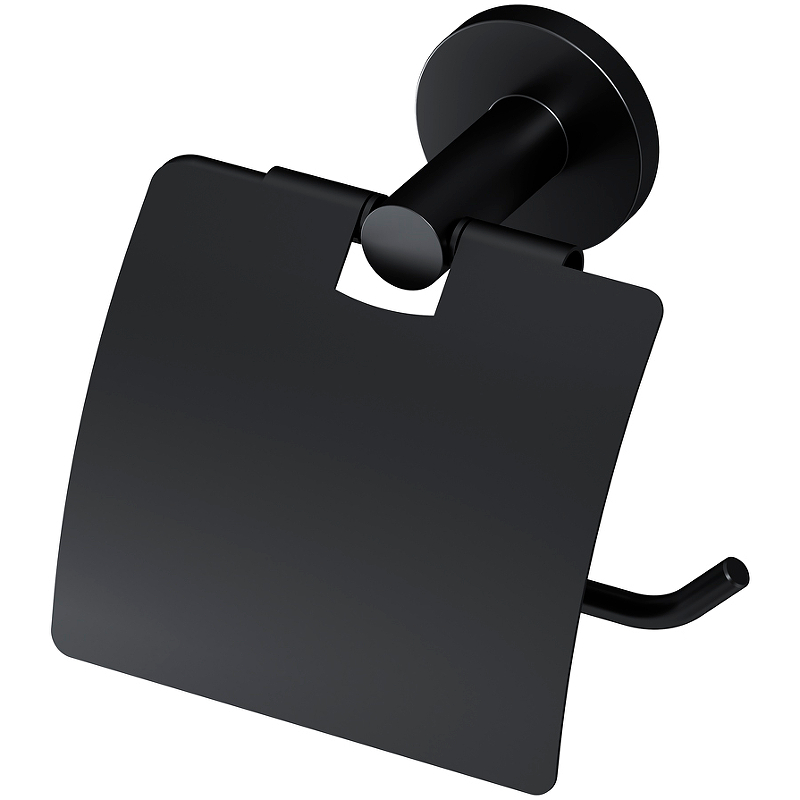 Держатель для туалетной бумаги X-Joy A85A341422 с крышкой, черный