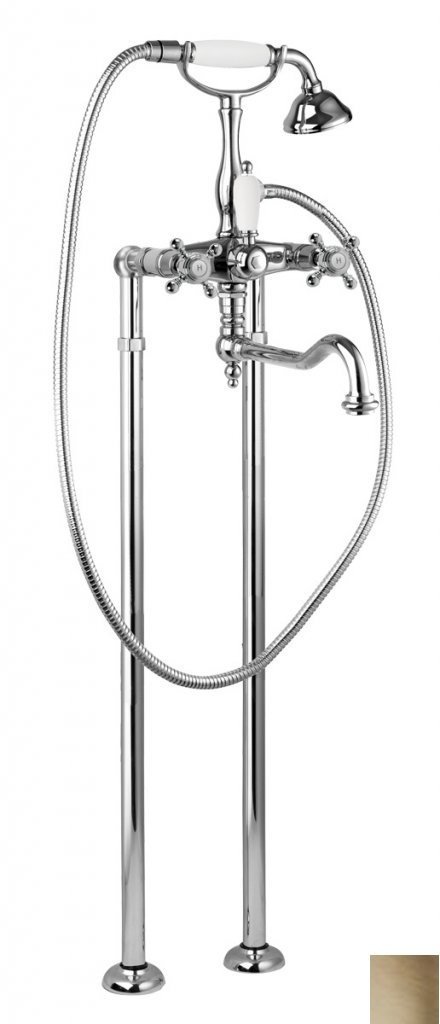 Смеситель Golf VDP2-02 для ванны напольный, с ручным душем, бронза VDP2-02-Bi - фото 1