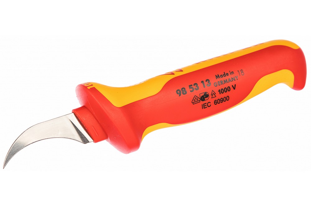 Нож KN-985313 для снятия изоляции с кабеля с секторными жилами, электроизолированный 190 мм
