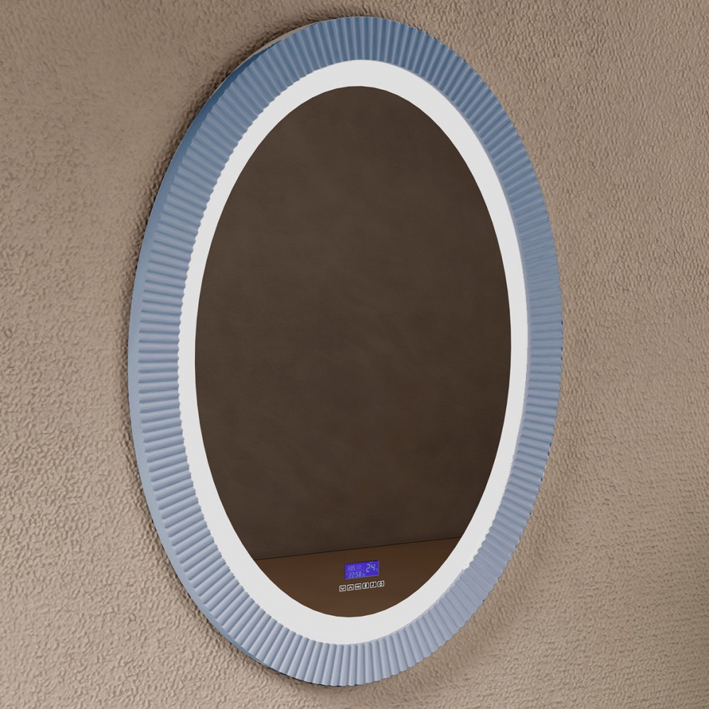 Зеркало Stein AS6601Blau 60х80 см, для ванной с подсветкой, цвет голубой
