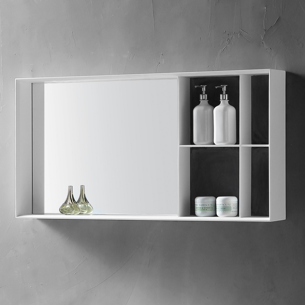 Зеркальный шкаф Stein AS6639 100х50 см, цвет белый